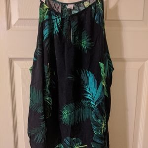 Plant print tank top
